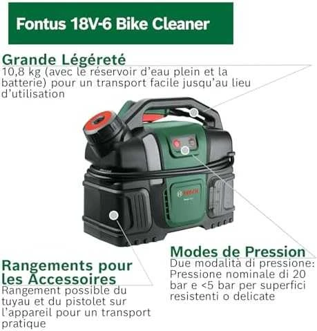 Bosch Fontus 18V-6, 1x2Ah Dviračių valiklis