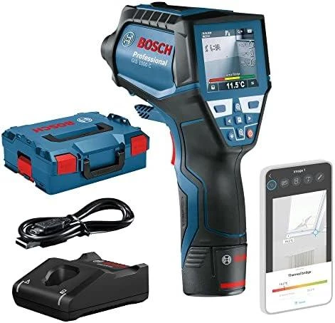 Bosch Šilumos detektorius GIS 1000 C Professional su lagaminu
