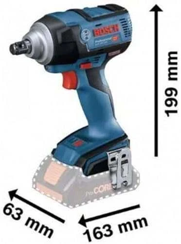 Bosch GDS 18V-EC 300 ABR be akumuliatoriaus ir kroviklio (C) - 06019D8200 (Ekspozicinė prekė)