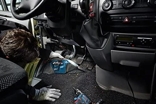 Rankinis dulkių siurblys Bosch GAS 12V, su dviem 3,0 Ah akumuliatoriais ir greituoju įkrovikliu