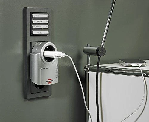 Brennenstuhl Primera Line apsauga nuo iškrovos, 16A / 3680W, sidabrinis / juodas 1506950 / GT-448