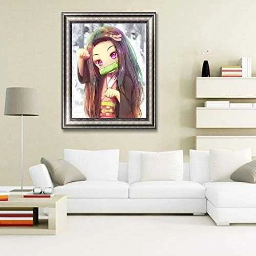 Nezuko anime piešinys rėme