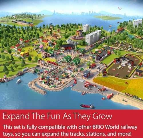 Brio Railway Brio rinkinys su traukinio bėgiais Railway deluxe, 33097