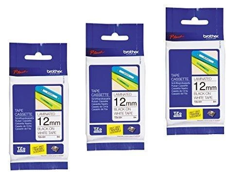 Brother | TZ-231 Laminated Tape | Juodas on Baltas | TZe | 8 m | 1.2 cm