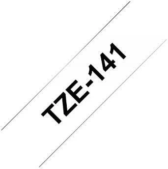 Brother TZe-141 laminuota juosta Juodas ant Clear, TZe, 8 m, 1,8 cm