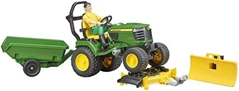 BRUDER traktorius John Deere Lawn su priekaba ir sodininku, 62104