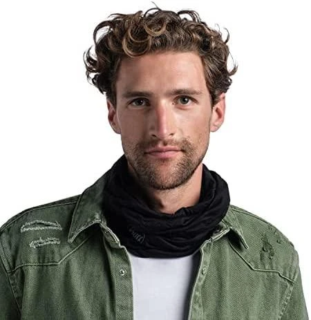 Kaklaskarė BUFF Lightweight Merino Wool Solid Juodas