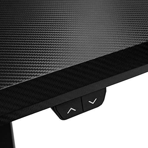 Nitro Concepts žaidimų stalas D16E Carbon Juodas 1600x800 - elektra reguliuojamas aukštis