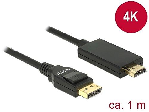 DELOCK Cable Displayport 1.2 male > High Speed HDMI-A pasyvus 4K 1 m juodas