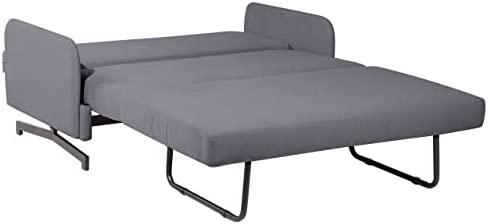 Beliani Dvivietė išskleidžiama sofa BELFAST pilka