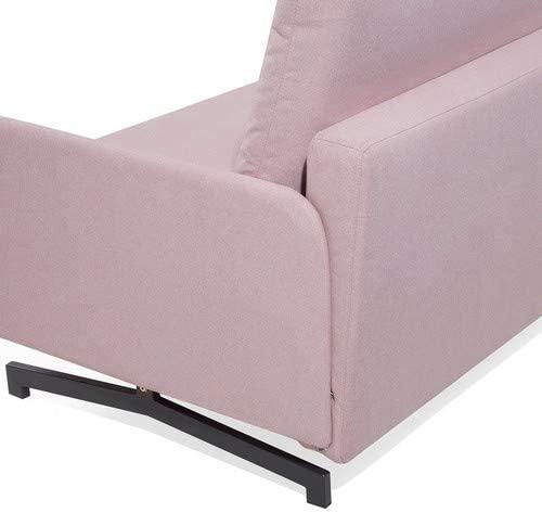 Beliani Išskleidžiama sofa 2 asmenims BELFAST rožinė