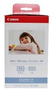CANON KP-108IN fotopopierius 10x15 + spalvotas rašalas, skirtas CP serijai
