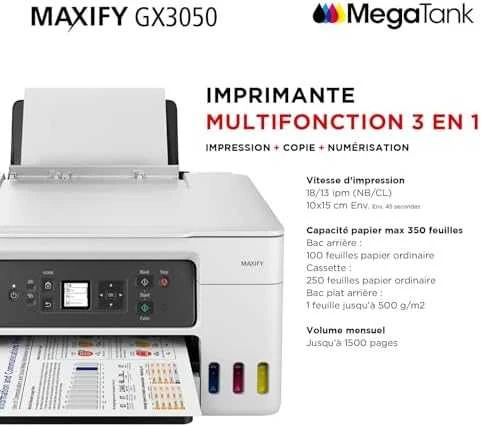 Canon MAXIFY GX3050 Spausdintuvas rašalinis spalvotas MFP A4 18 ppm USB Wi-Fi