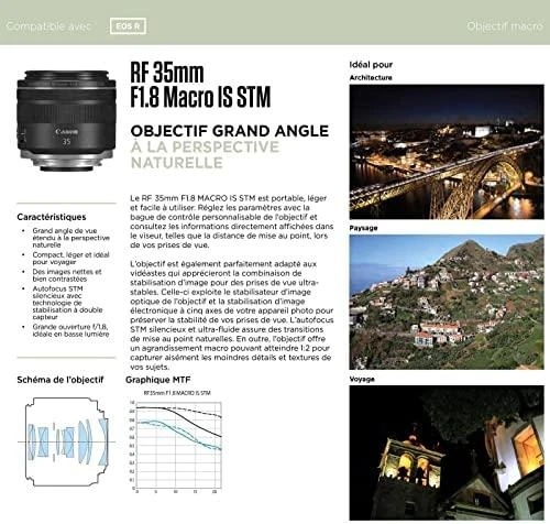 „Canon RF 35mm F1.8 IS STM Macro“ objektyvas.