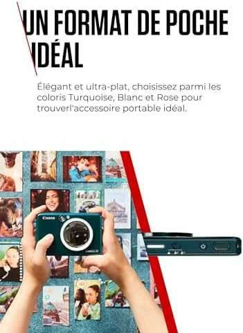Canon Zoemini S2 mažų nuotraukų spausdintuvas ir fotoaparatas, Tamsiai žalsvai mėlynas