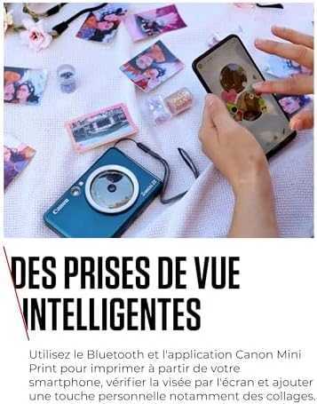 Canon Zoemini S2 mažų nuotraukų spausdintuvas ir fotoaparatas, Tamsiai žalsvai mėlynas