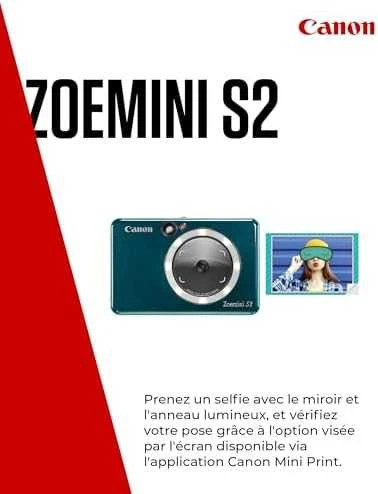 Canon Zoemini S2 mažų nuotraukų spausdintuvas ir fotoaparatas, Tamsiai žalsvai mėlynas