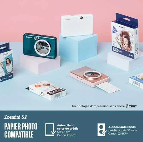 Canon Zoemini S2 mažų nuotraukų spausdintuvas ir fotoaparatas, Rausvo aukso
