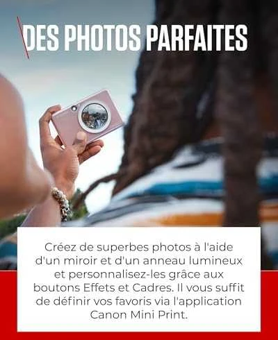 Canon Zoemini S2 mažų nuotraukų spausdintuvas ir fotoaparatas, Rausvo aukso