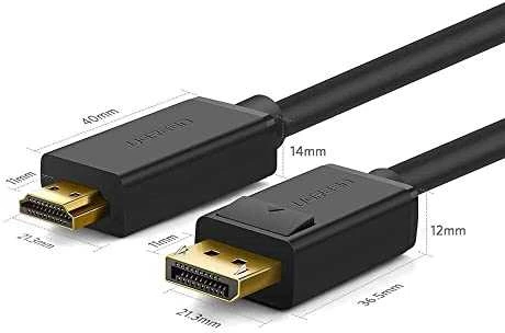 Kabelis Ugreen DP101 DisplayPort to HDMI 1.5m juodas