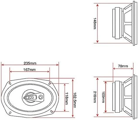 BLOW 0949# Automobilinis garsiakalbis BLOW WH-6916 6x9 3 krypčių