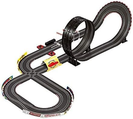 Milly Mally Carrera Go Cars – Neon Nights 5,3 m trasos rinkinys su nuotolinio valdymo automobiliukais