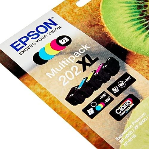 Epson Kiwi 202XL Originalus Juoda, Žydras, Rausvai raudona, Foto juoda, Geltona 1 vnt