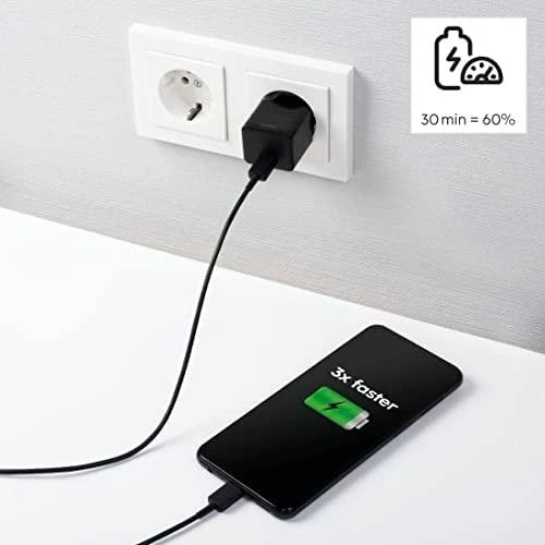 Hama mini 25W PD/QC 3.0 1x USB-C juoda