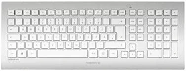 CHERRY DW 8000 klaviatūra Radijo dažnio belaidė QWERTZ Vokiečių Sidabras, Balta
