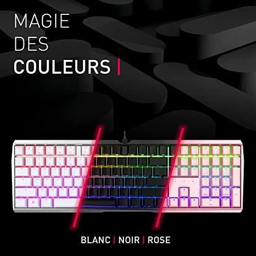 Klaviatūra Cherry CHERRY TAS MX 3.0S RGB su laidu DE-išdėstymas baltas MX Raudonas