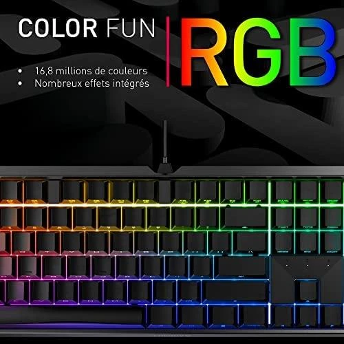 Klaviatūra Cherry CHERRY TAS MX 3.0S RGB su laidu DE-išdėstymas baltas MX Raudonas
