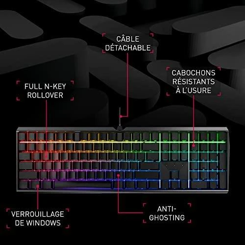 Klaviatūra Cherry CHERRY TAS MX 3.0S RGB su laidu DE-išdėstymas baltas MX Raudonas