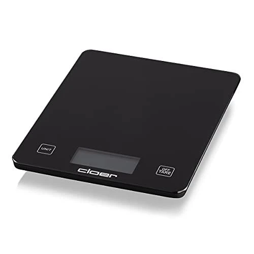 Virtuvinės svarstyklės Cloer 6870 juodos, sveria iki 10 kg, juodos