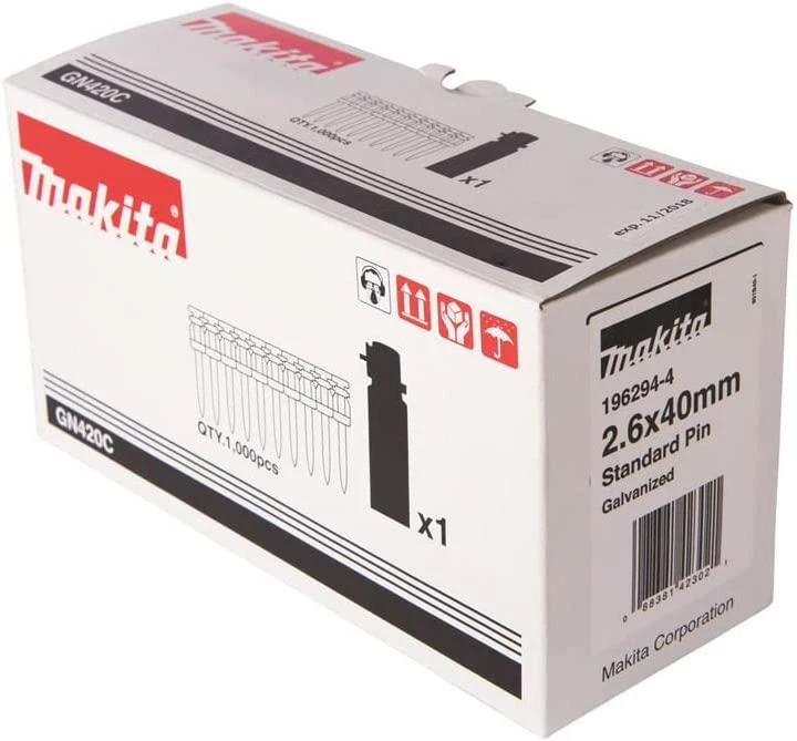 Makita STANDARD VINYS (BETONUI) 2,6X40 1000PCS + DUJŲ BALIONĖLIS 196294-4 STANDARD VINYS (BETONUI) 2,6X40 1000PCS + DUJŲ BALIONĖLIS