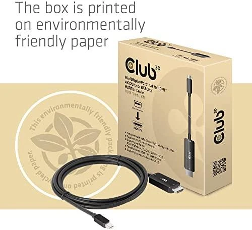Kabelis Club 3D Club3D Cable MiniDP 1.4 > HDMI 1,8m 8K60Hz St / St mažmeninės prekybos