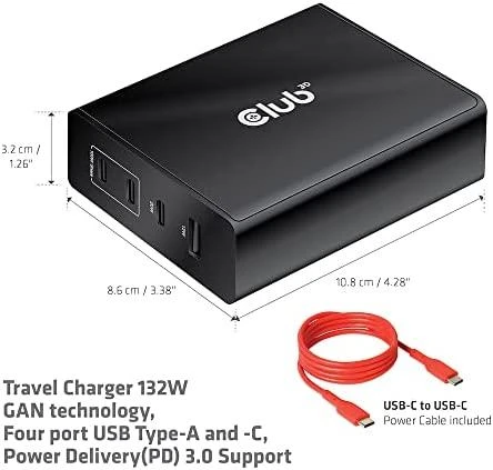 Club 3D 1x USB-A įkroviklis 3x USB-C (CAC-1906)