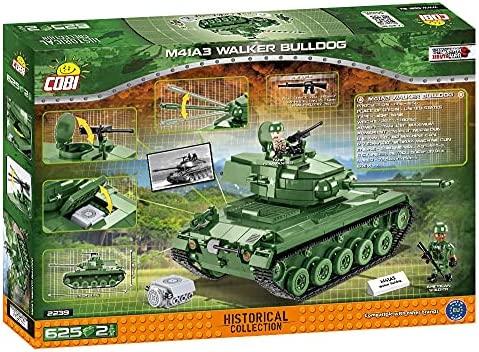 Konstravimo žaidimai – Vietnamo karo tankas M41A3 Walker Bulldog – 625 vnt. – 2 Cobi figūrėlės