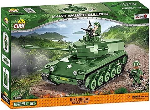 Konstravimo žaidimai – Vietnamo karo tankas M41A3 Walker Bulldog – 625 vnt. – 2 Cobi figūrėlės