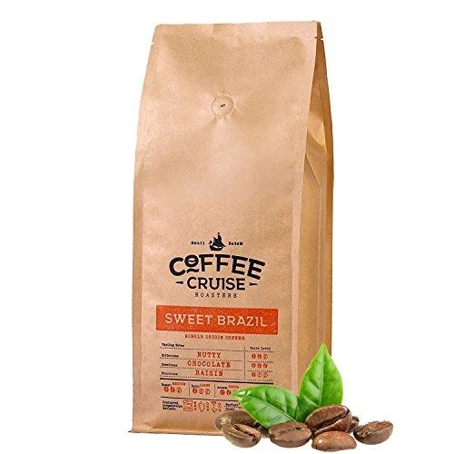 Coffee_Cruis KAVOS KRUIZAS Saldžios Brazilijos kavos pupelės, vidutinio stiprumo kava, Arabica, 1000 g, 1kg