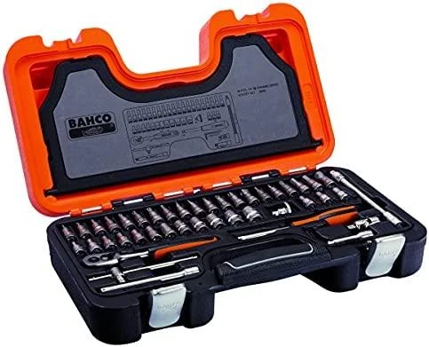 Bahco Galvučių 4-13mm. ir priedų rinkinys. 1/4. Kpl.46vnt.