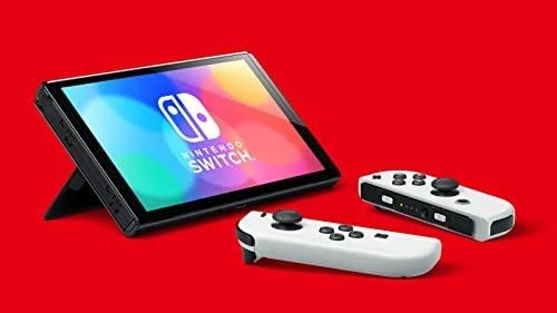Nintendo Switch OLED konsolė (su Neon Raudona ir Neon Mėlyna Joy-Con)