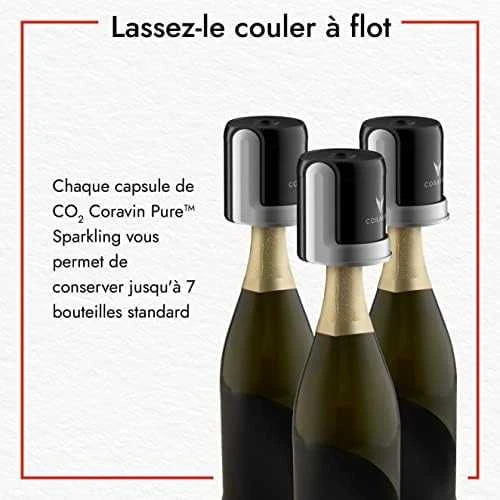 Coravin kapsulės "Pure Sparkling CO2 (20g)", 6 vnt