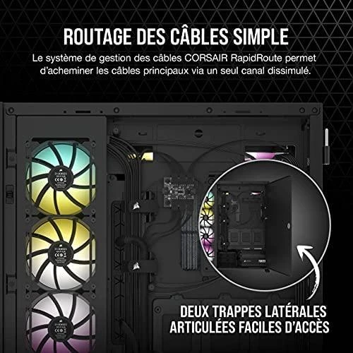 „Corsair“ | Grūdinto stiklo kompiuterio korpusas | 7000D AIRFLOW | Šoninis langas | Juodas | Pilno dydžio bokštas | ATX