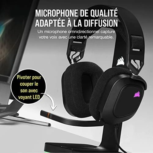 Corsair HS80 ausinės su pasukamu mikrofonu