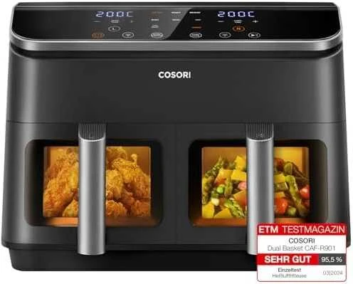 Gruzdintuvė Cosori Dual Basket CAF-R901-8.5 l juoda