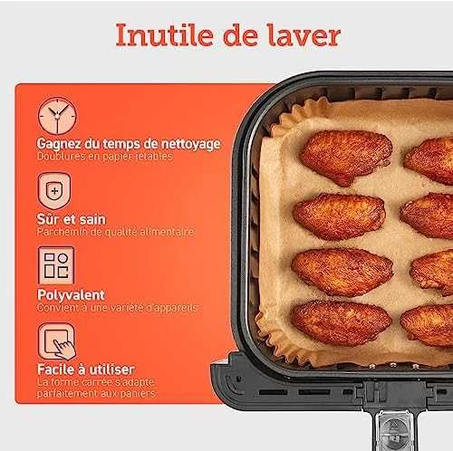 Cosori Popierinės formos karšto oro gruzdintuvėms 100 vnt (20cm - 4,5-6L)