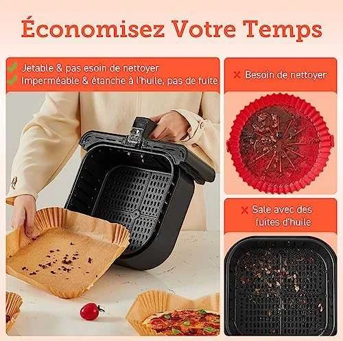 Cosori Popierinės formos karšto oro gruzdintuvėms 100 vnt (20cm - 4,5-6L)