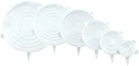 Maximex PIECES Silikoniniai dangteliai indams, elastingi, 6 vnt