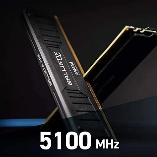 RAM „Crucial Ballistix Max Juodas“, DDR4-5100, CL19 – 16 GB dvigubas rinkinys