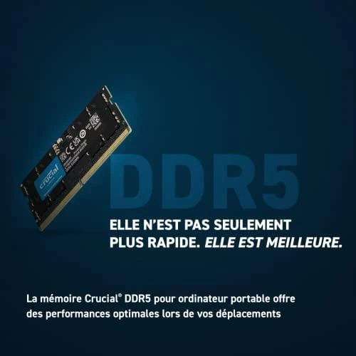 Nešiojamo kompiuterio atmintis 4800 32GB Crucial 2x16GB KIT CL40 SODIMM